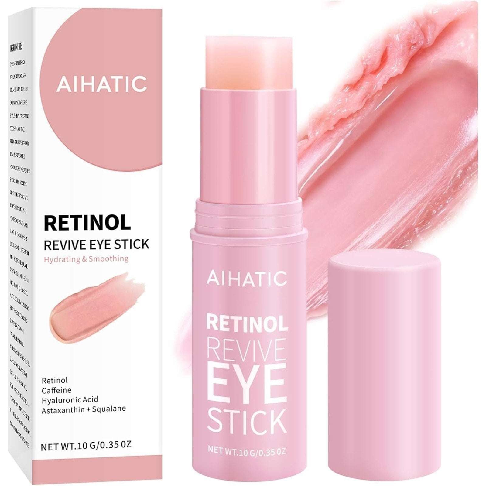 AIHATIC Retinol Revive Caffeine Hydrating Smoothing Eye Stick 10g w/ Hyaluronic