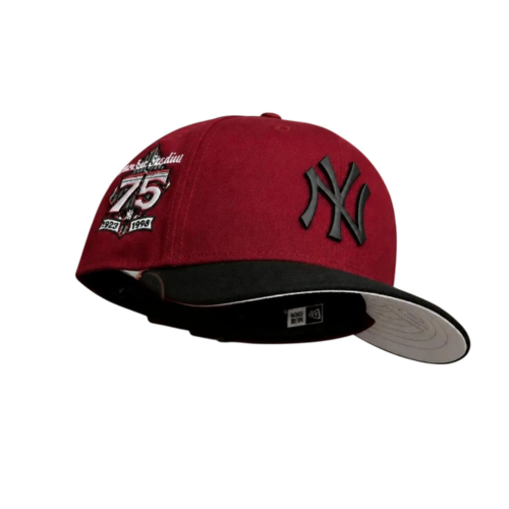 New Era 9FORTY New York Yankees 75th Anniv. A-Frame Snapback Hat Cap Red & Black