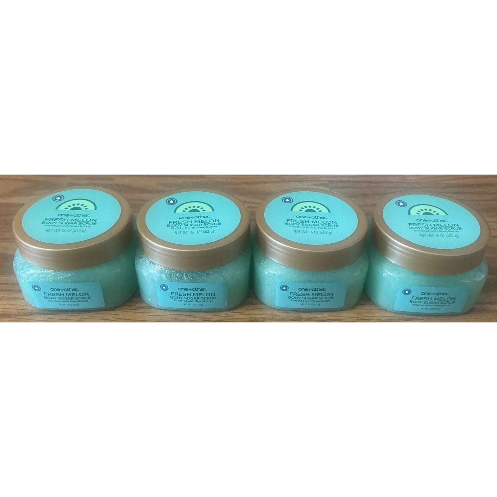 4-Pack One+Other Fresh Melon Body Sugar Scrub with Shea Butter - 16 oz each
