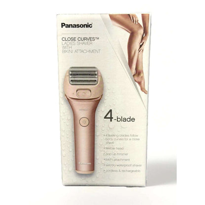Panasonic Close Curves Wet/Dry Ladies Shaver 4-Blade w Bikini Attachment Trimmer
