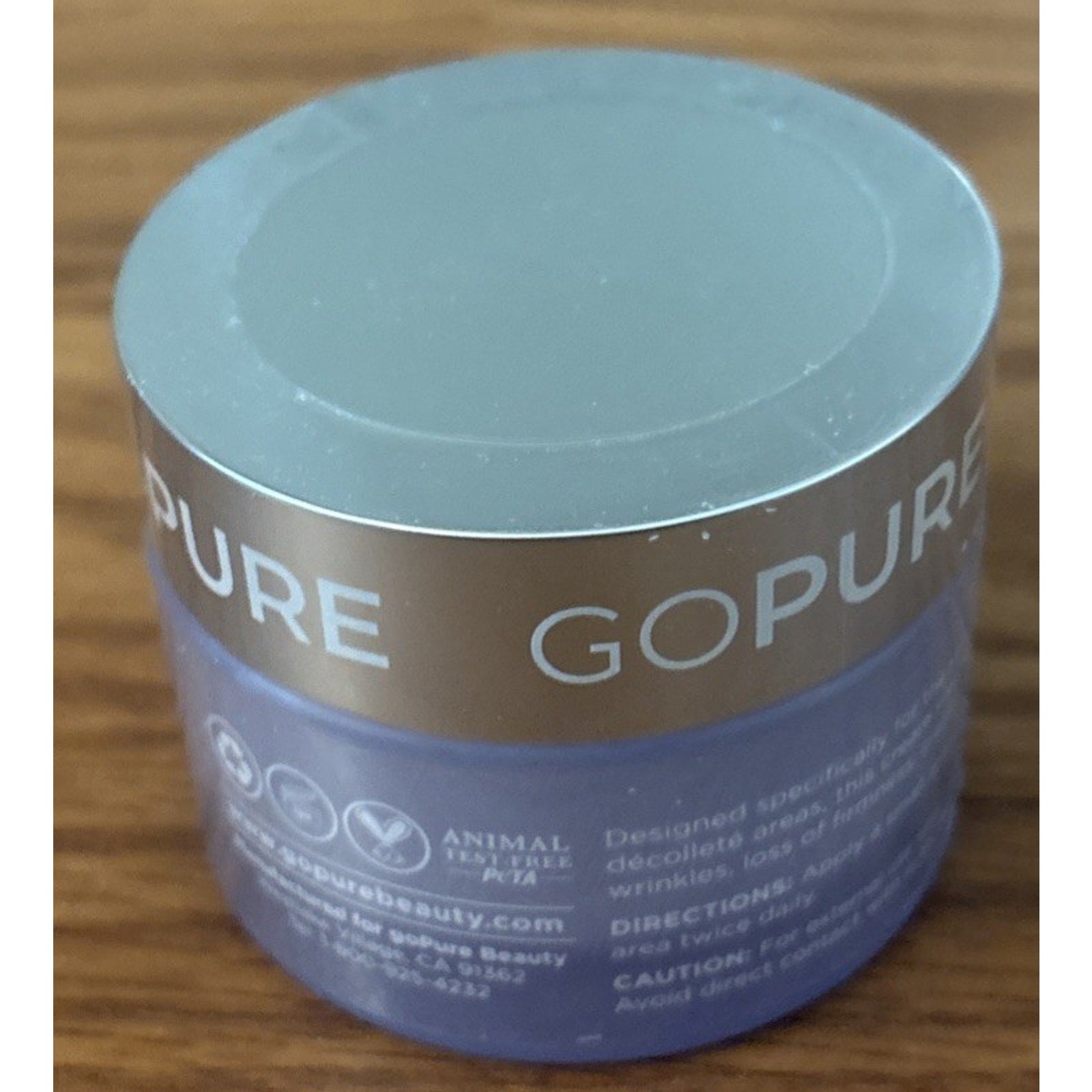 GoPure Tighten & Lift Neck Firming Cream Hyaluronic Acid Caffeine 1.7oz 04/2027