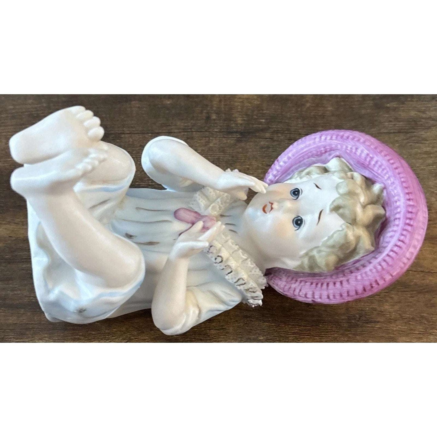 Vintage Arnart BISQUE PORCELAIN PIANO BABIES FIGURINES BOY & GIRL HAND PAINTED