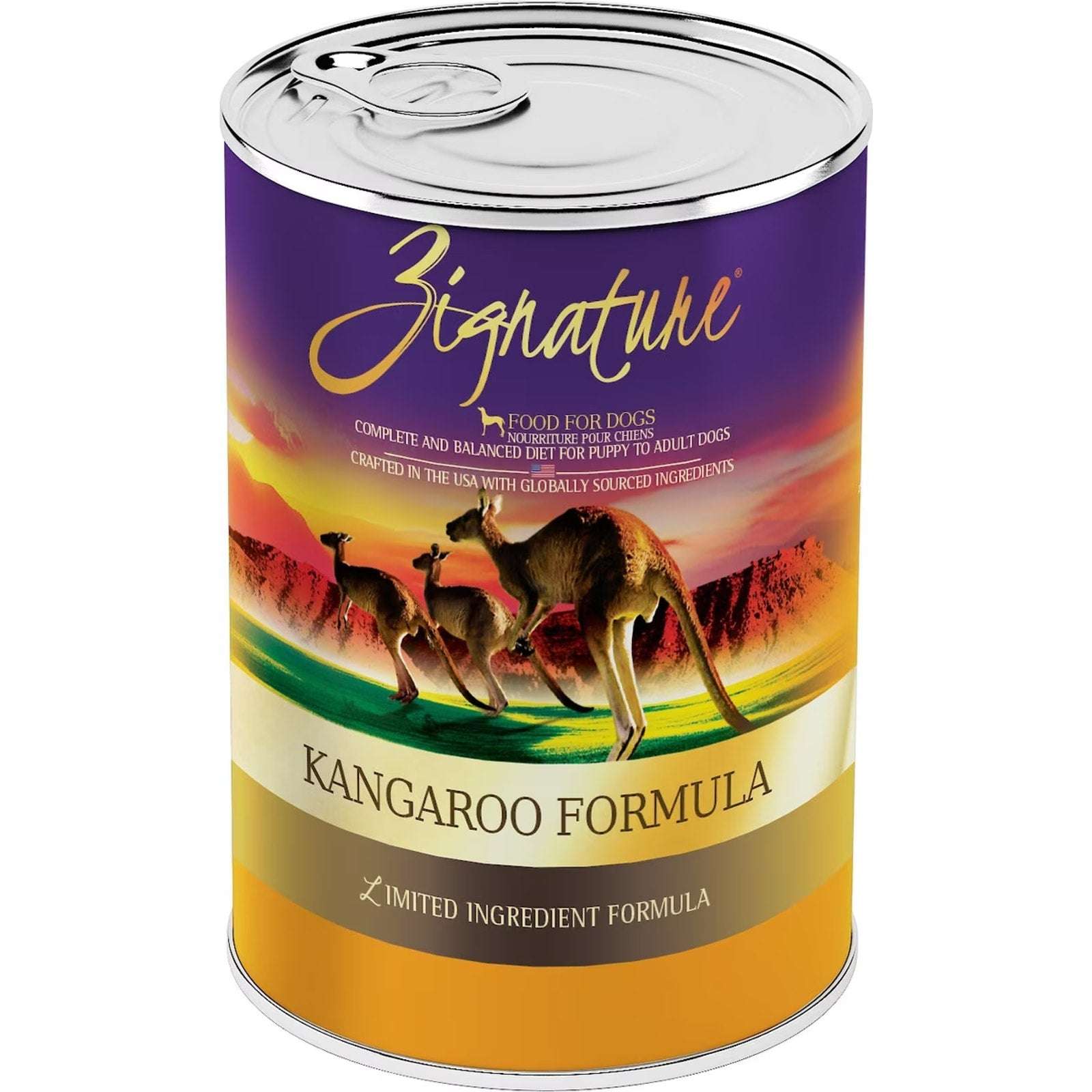 Zignature Kangaroo Limited Ingredient Formula Wet Dog Food 13oz, CASE OF 12