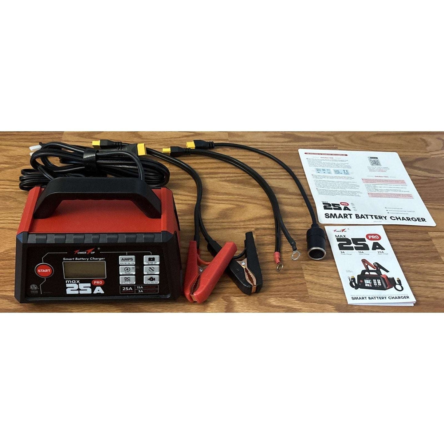 TowerTop 25A PRO Max 3/15/25A 12V Smart Battery Charger AGM Lithium(LiFePO4)