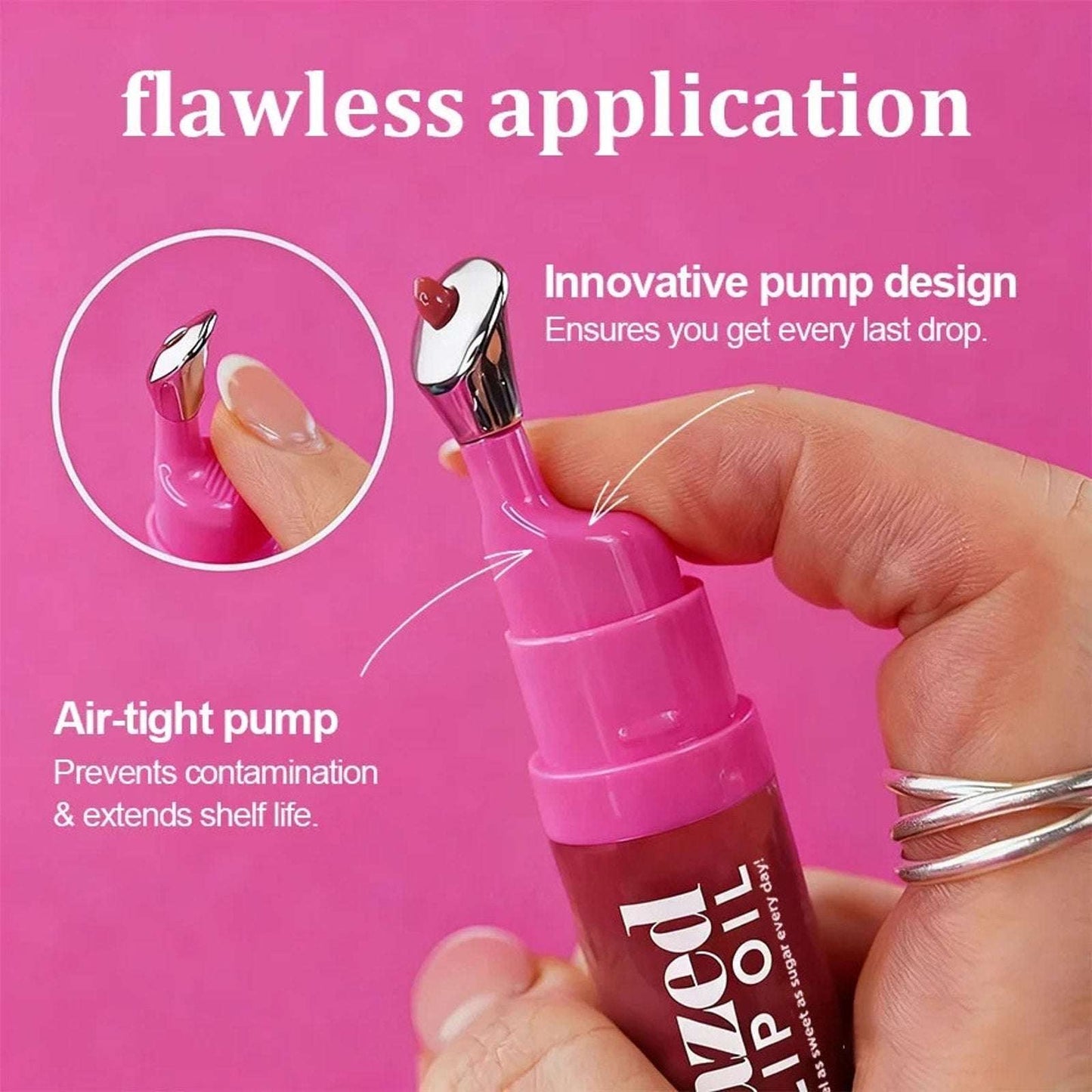 PageVine Glazed Lip Oil So Taupe – Tinted Color, All-Day Hydration & High Shine