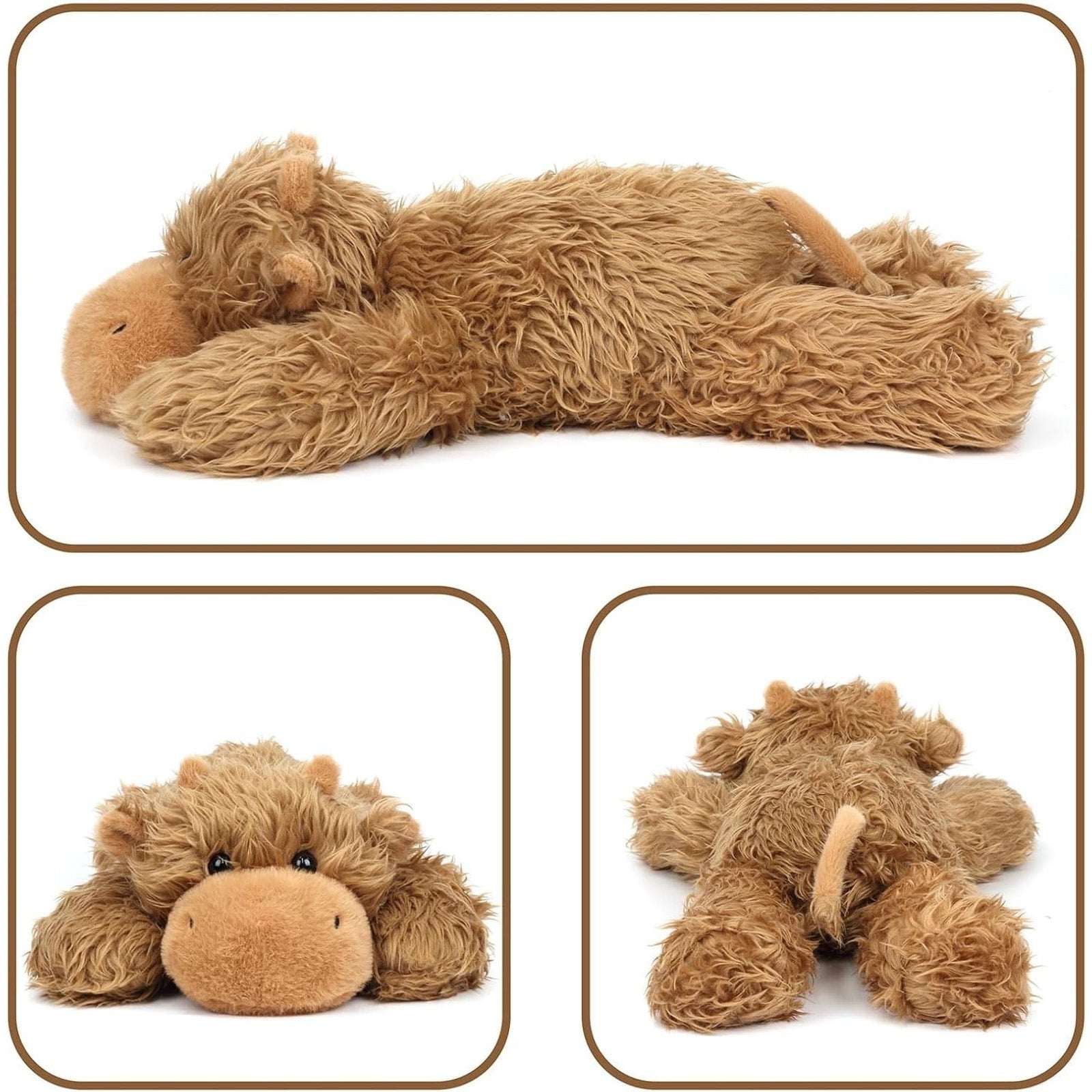 MushyMallow Weighted Highland Cow 20" Stuffed Animal Soft Plush Toy