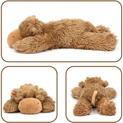 MushyMallow Weighted Highland Cow 20" Stuffed Animal Soft Plush Toy