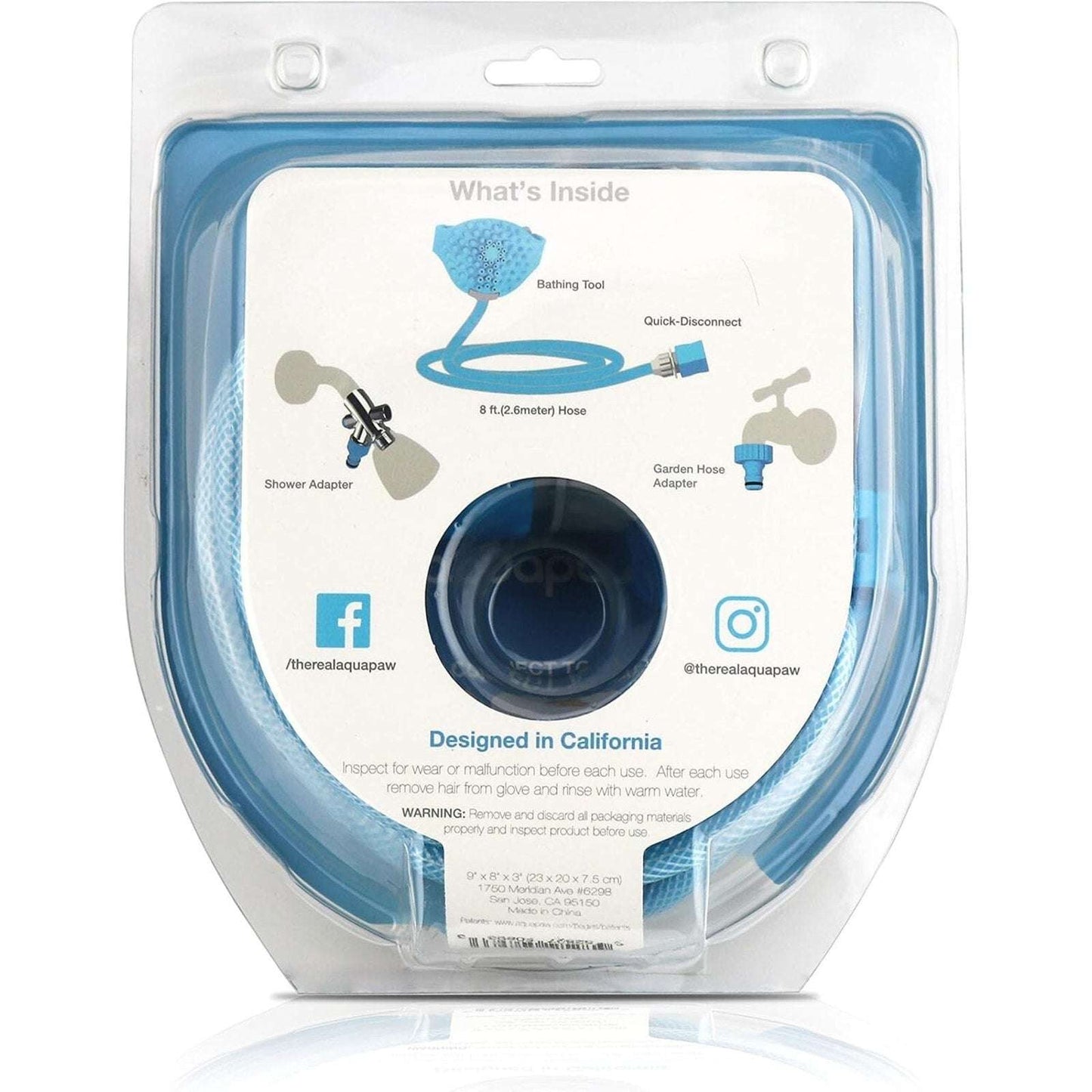 AQUAPAW Dog Grooming Tool Sprayer & Scrubber Use w/ Shower or Outside Water Hose