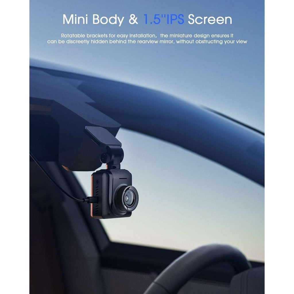 Avylet A1 Dash Cam WiFi 2K w/ APP, External GPS, WDR Night Vision, Loop Record +