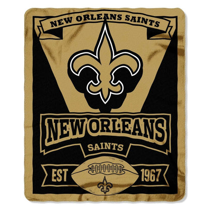 New Orleans Saints Stadium Blanket Fleece Throw Soft Marque NFL Licensed New