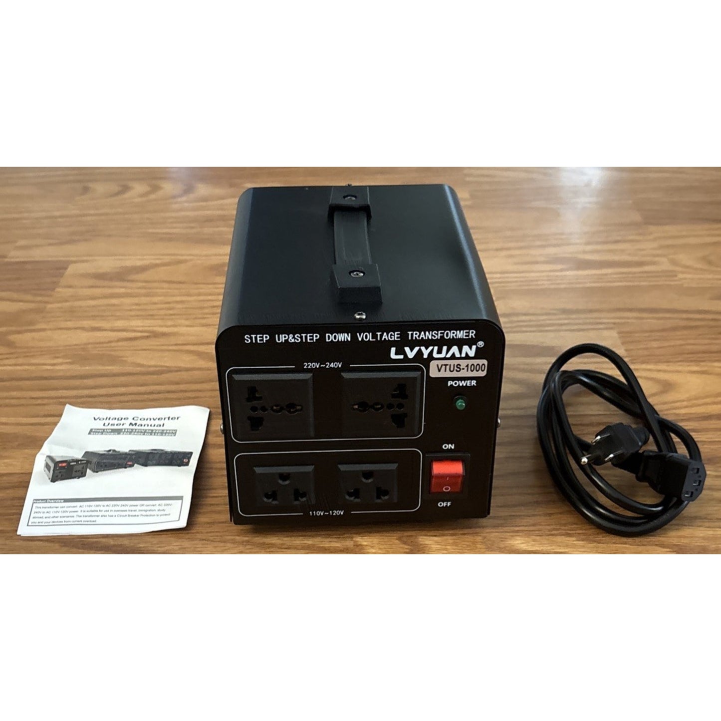 Voltage Transformer Converter 1000 Watt Step Up/Down 110V-120V ↔ 220V-240V 4 Out