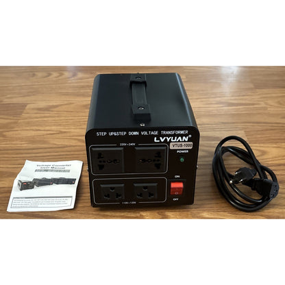 Voltage Transformer Converter 1000 Watt Step Up/Down 110V-120V ↔ 220V-240V 4 Out