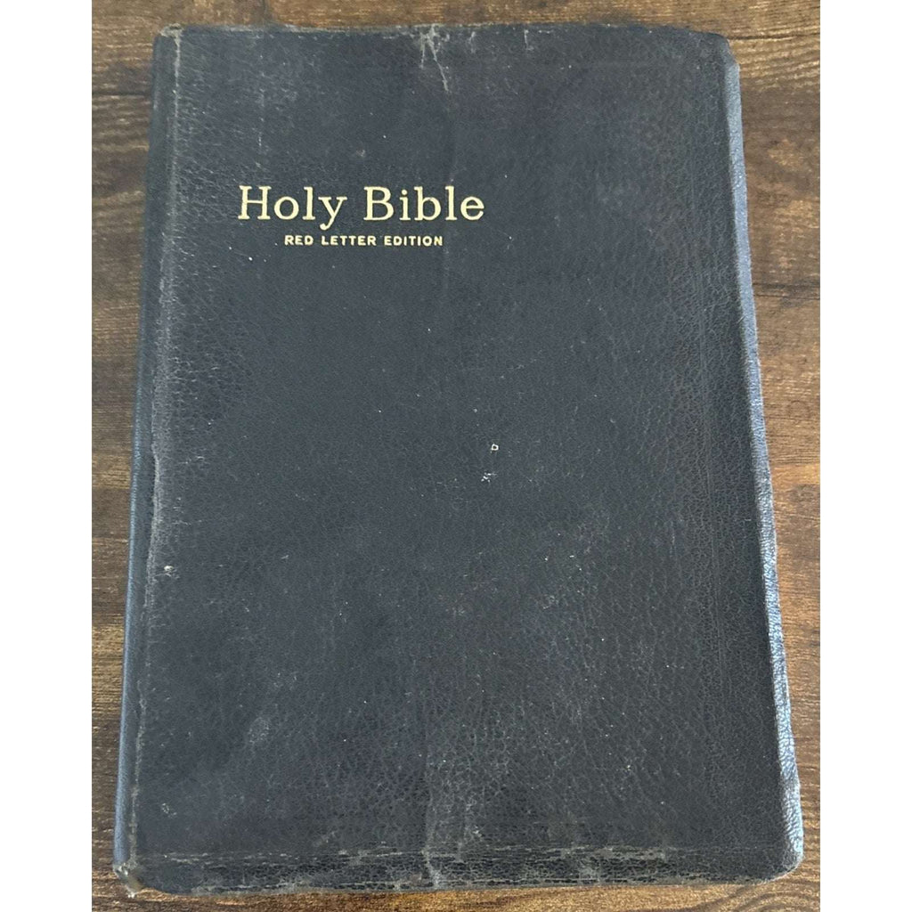Vintage Holy Bible KJV Red Letter Edition Black World Publishing Large Print