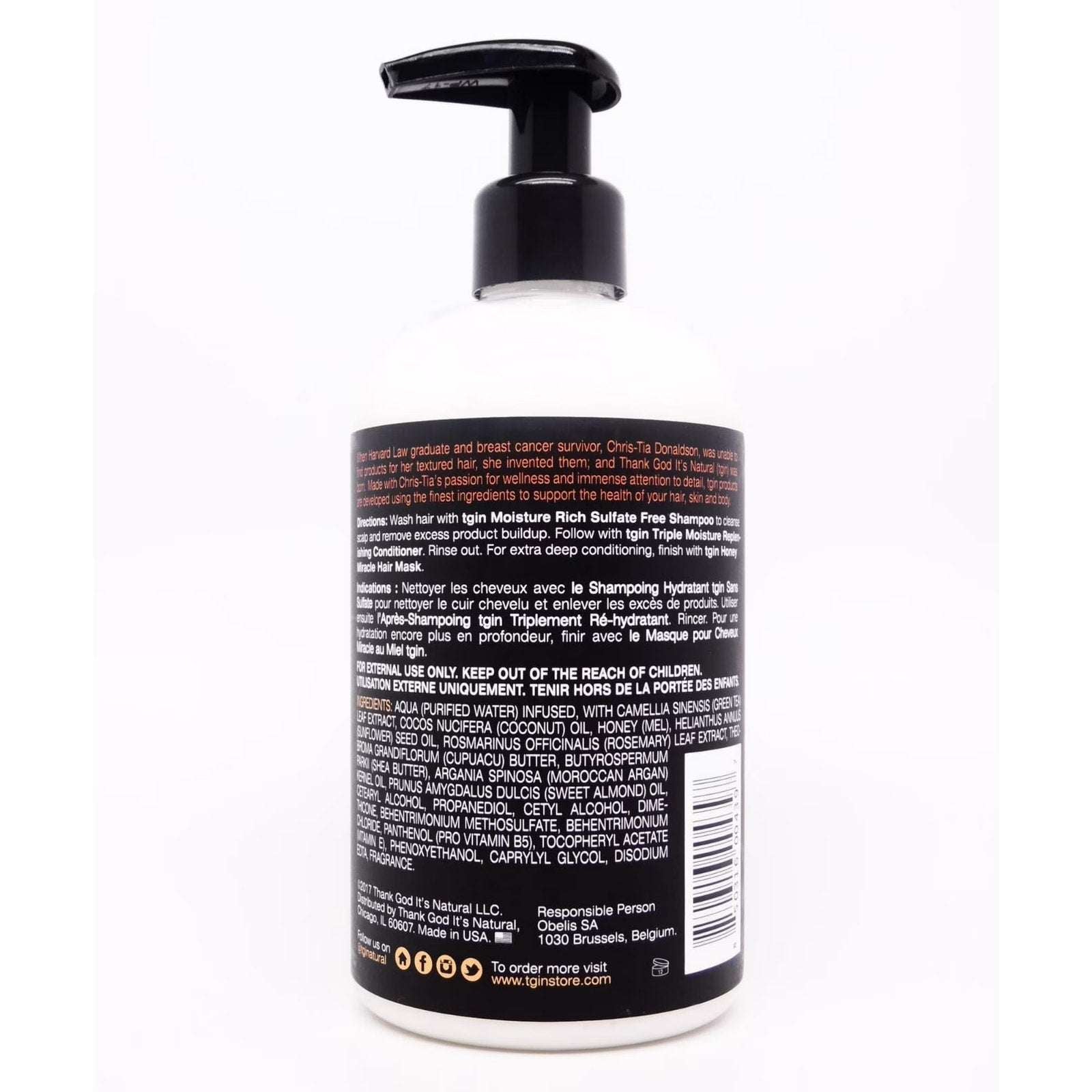 tgin Triple Moisture Replenishing Conditioner w/ Shea Butter & Argan Oil 13floz