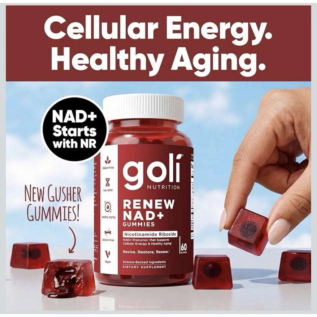 Goli Renew NAD+ 60 Count Gummies Exp 07/2027 Healthy Aging