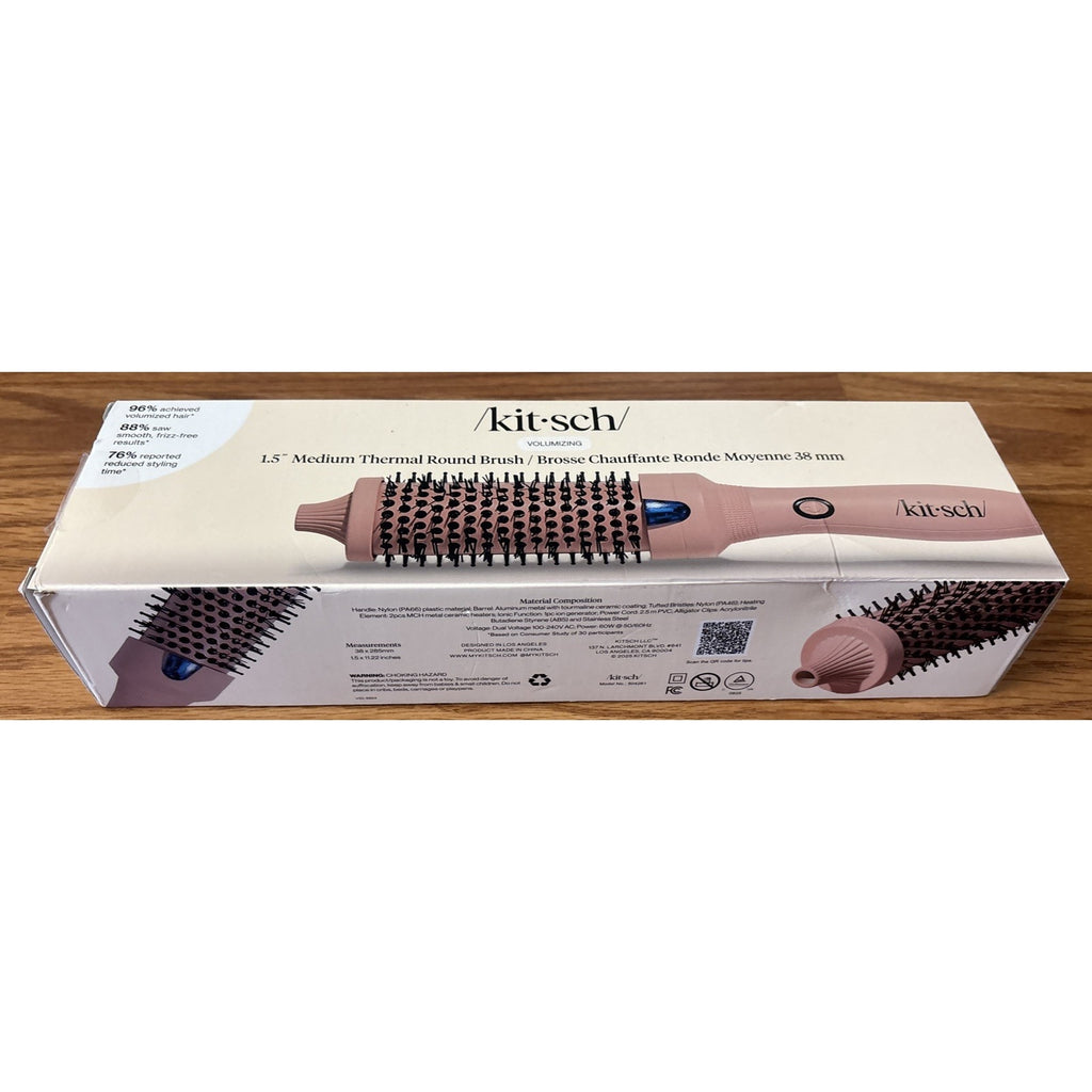 Kitsch Volumizing Thermal Round Brush 1.5" (38mm) Terracotta - Frizz Free Finish