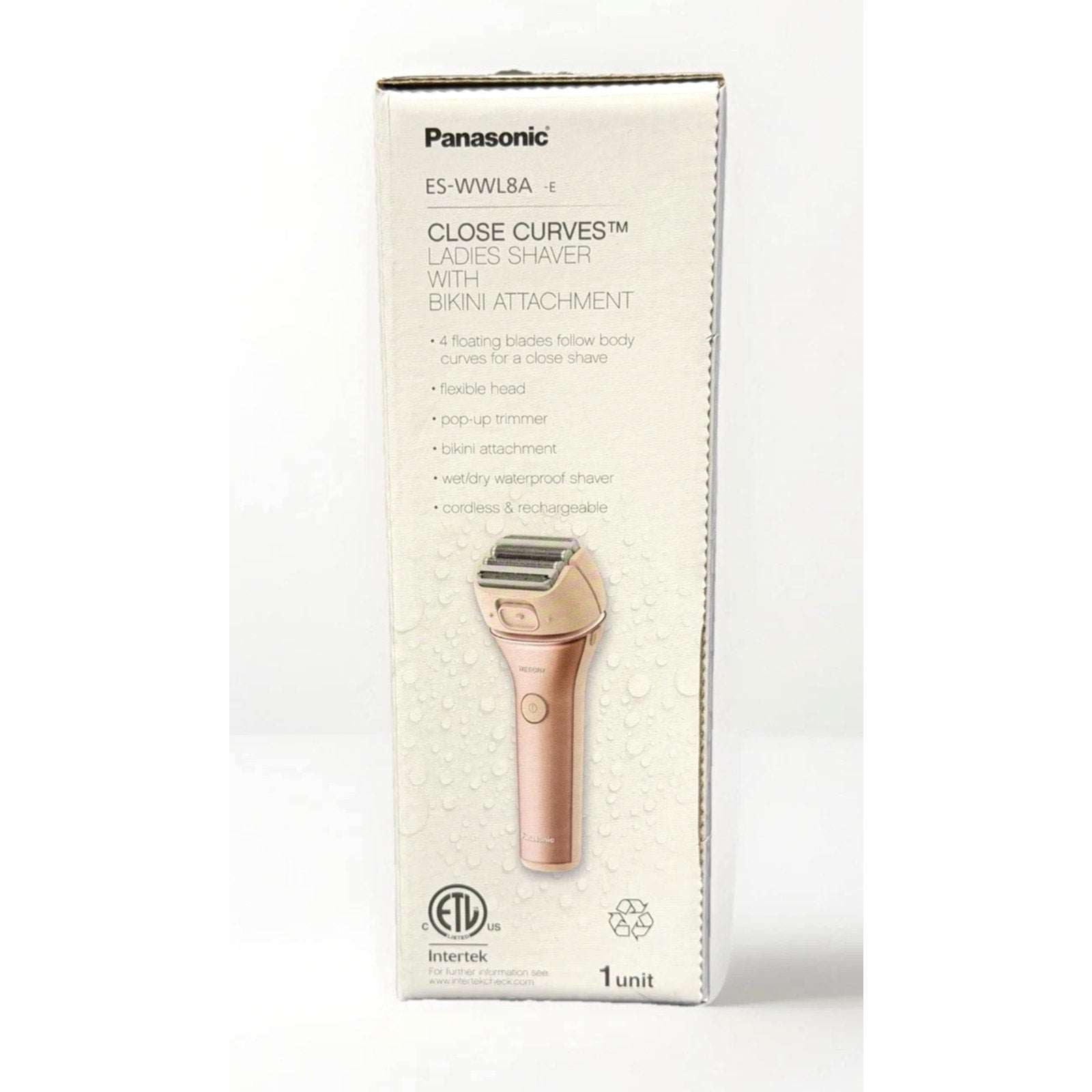 Panasonic Close Curves Wet/Dry Ladies Shaver 4-Blade w Bikini Attachment Trimmer