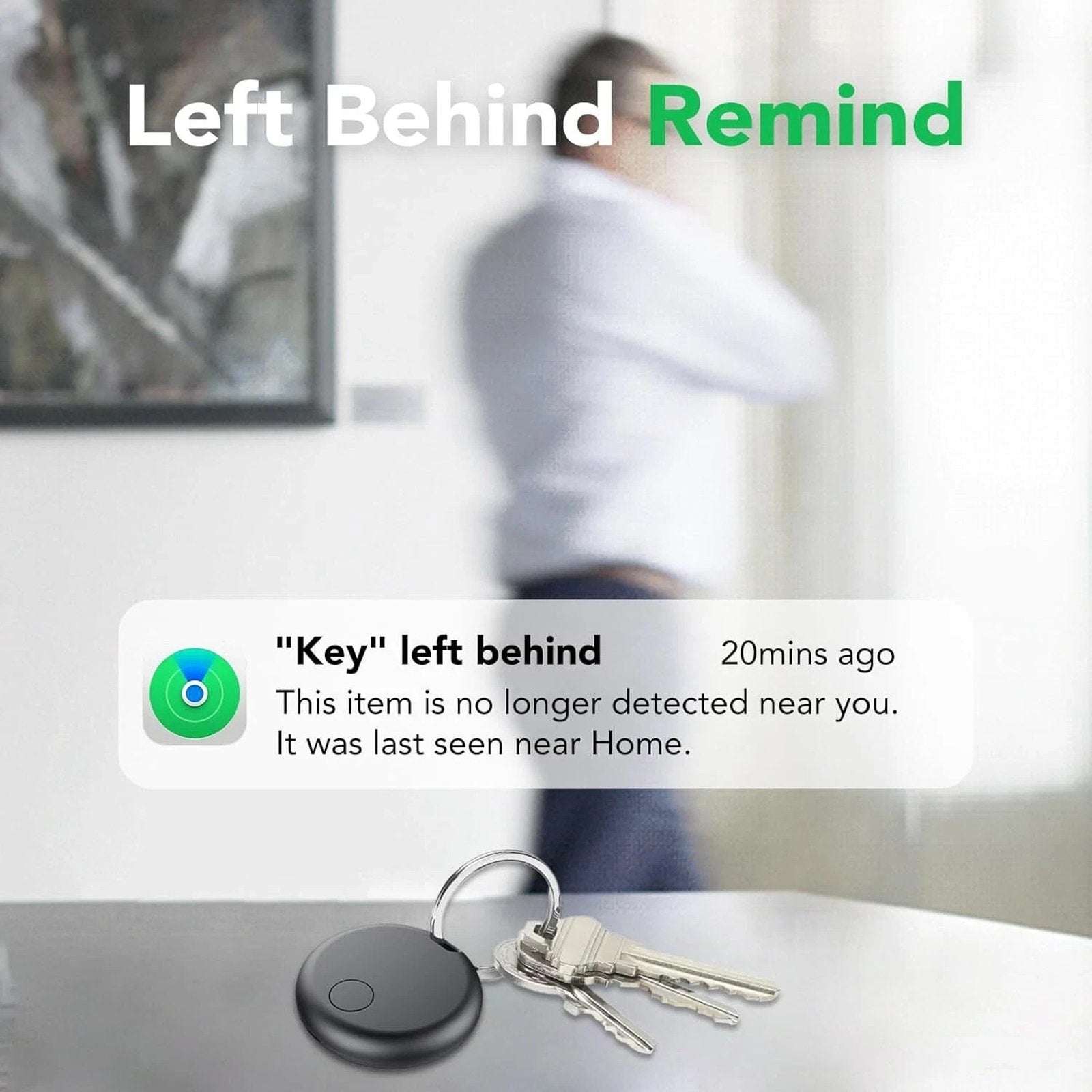 4Pk Smart Bluetooth Tracker Tag Item Finder Locator for Keys Luggage Bag (iOS)