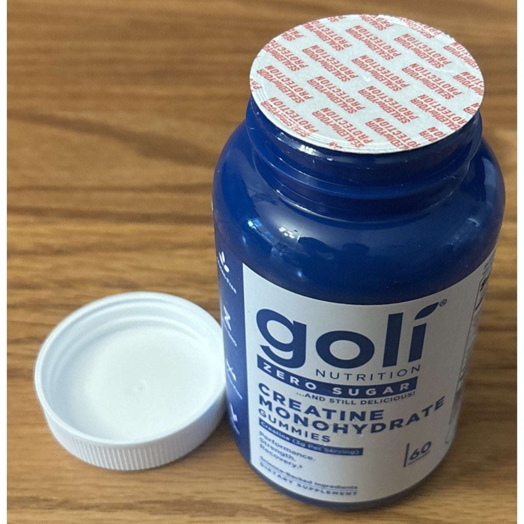 Goli Creatine Monohydrate Gummies 60 Count Zero Sugar Gluten-Free Exp 10/2027