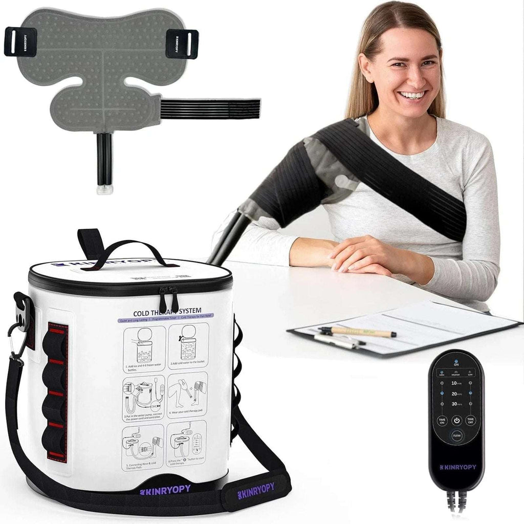 Kinryopy Shoulder Cold Therapy Machine Programmable Timer Portable Ice System