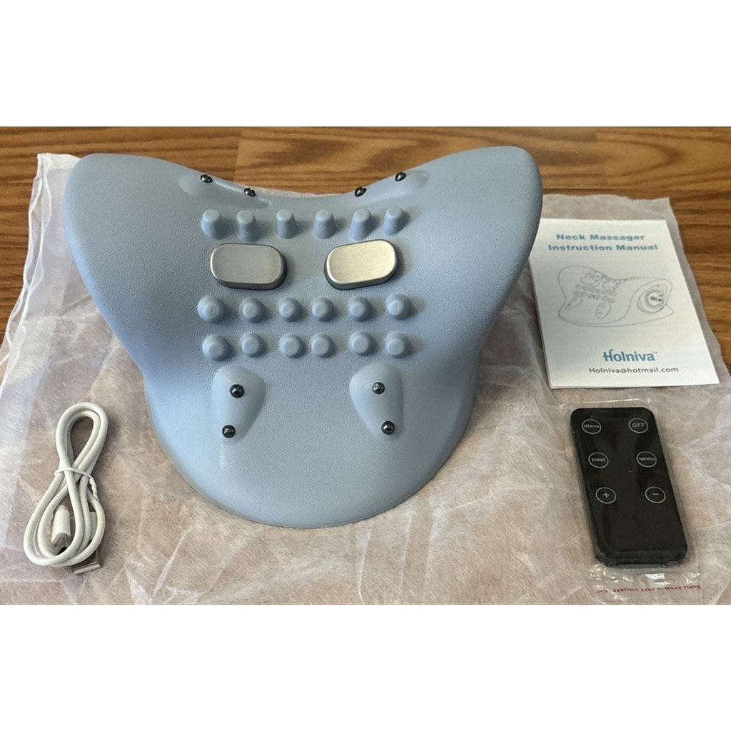 Upgraded Neck Shoulder Massager Device with Heat, Pulse & Vibration Rechargeable