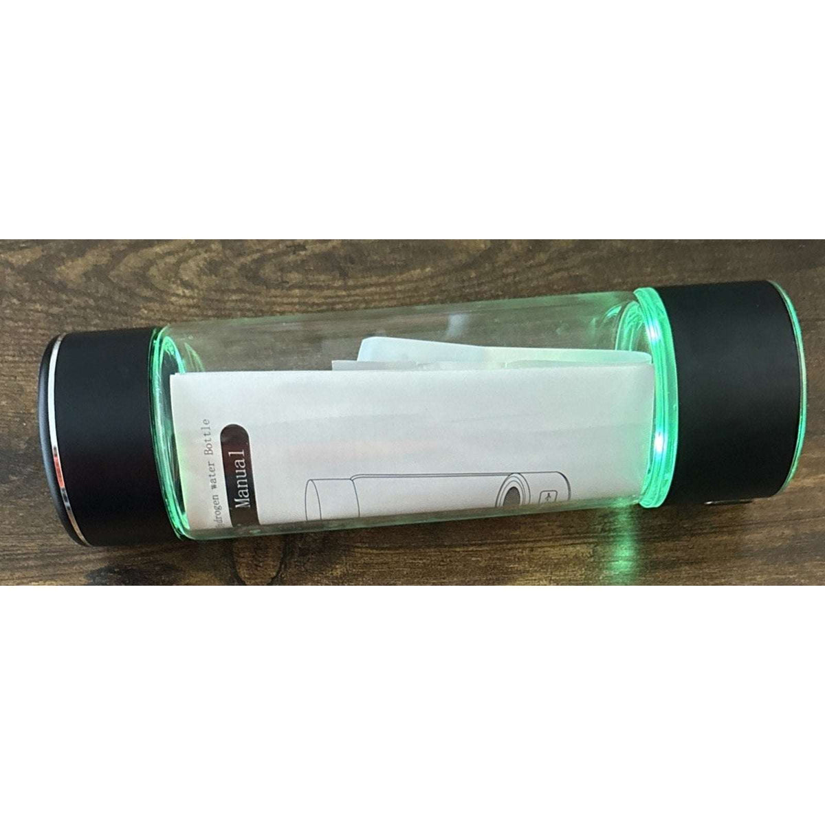 H2 Smart Hydrogen Water Bottle Generator - Rechargeable Portable Glass Black