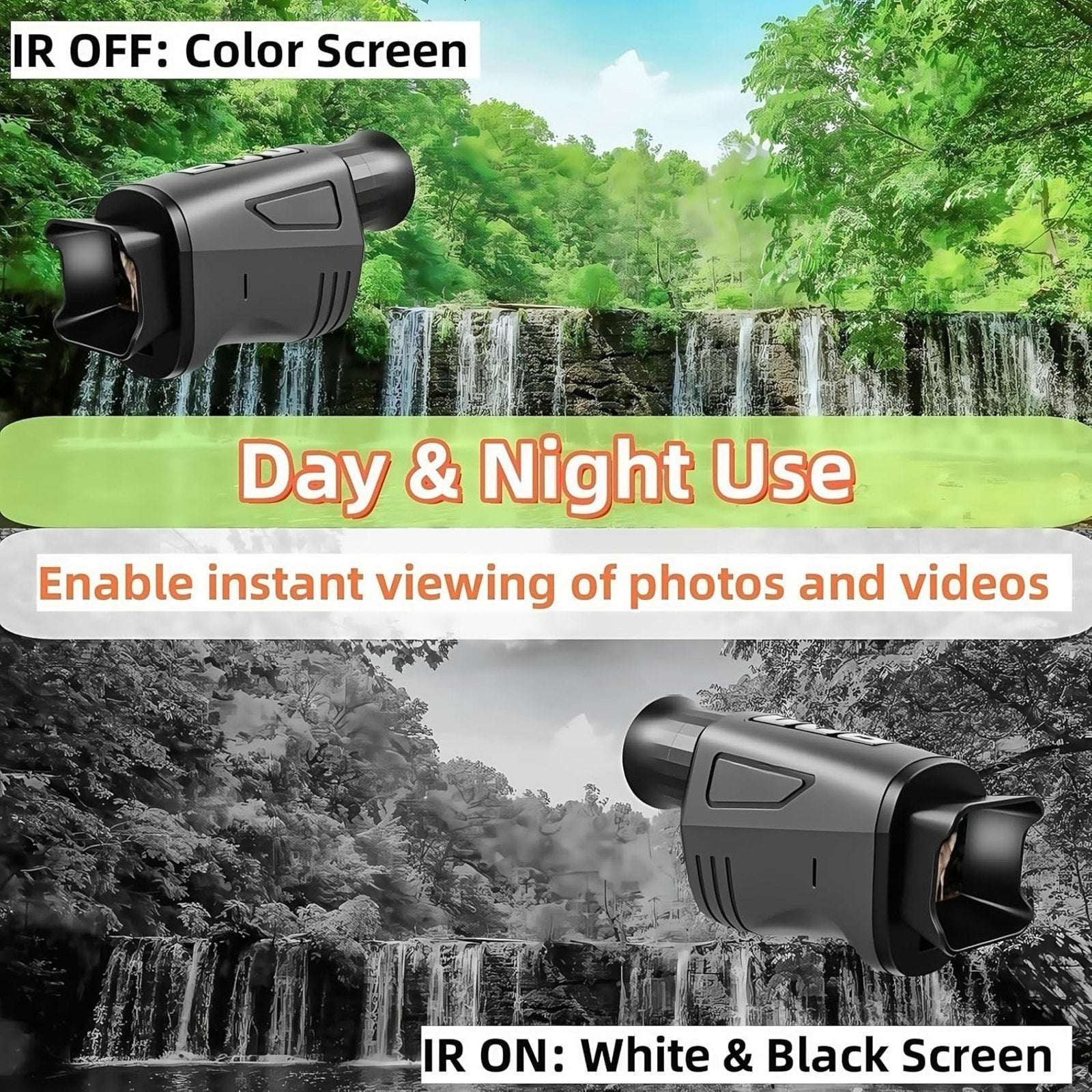 1080P Night Vision Monocular 16X Digital Zoom Infrared IR Goggles 12MP Hunting