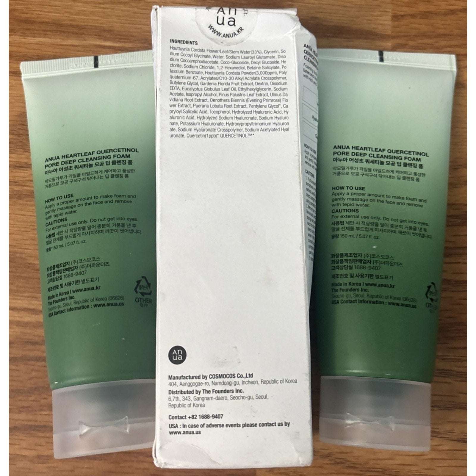 3 x Anua Heartleaf BHA Deep Cleansing Foam Cleanser for Clogged Pores 150ml