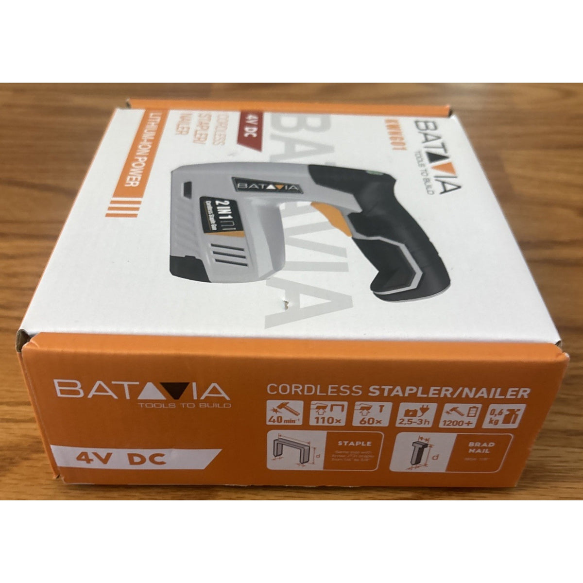 BATAVIA 2-in-1 Electric Staple Gun & Brad Nailer Kit Cordless w/ Triple Safety