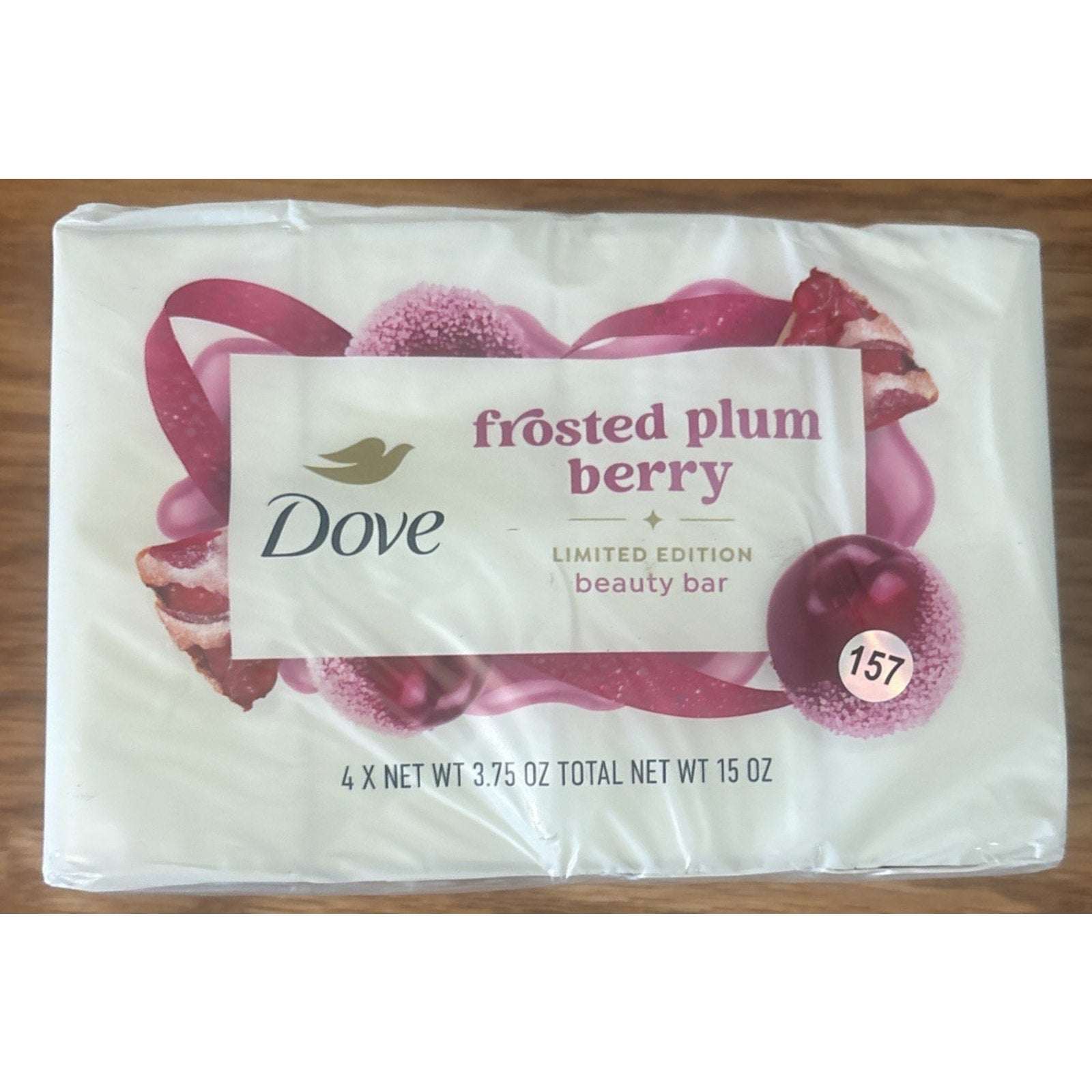 8 Bars Dove Frosted Plum Berry Limited Edition Holiday Treats Bar Soap 3.75oz