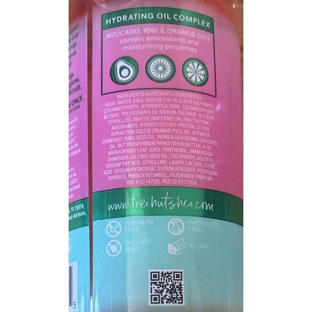 2 x Tree Hut Watermelon HYDRATE & GLOW Moisturizing Foaming Gel Wash w Aloe 18oz