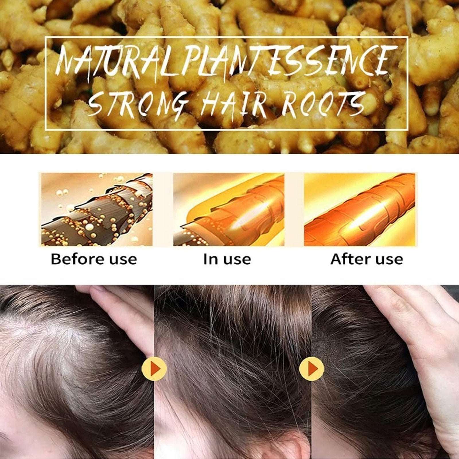 Ginger Shampoo Bar Hair Growth & Repair, Dandruff Care Organic Soap Bar 1.92oz
