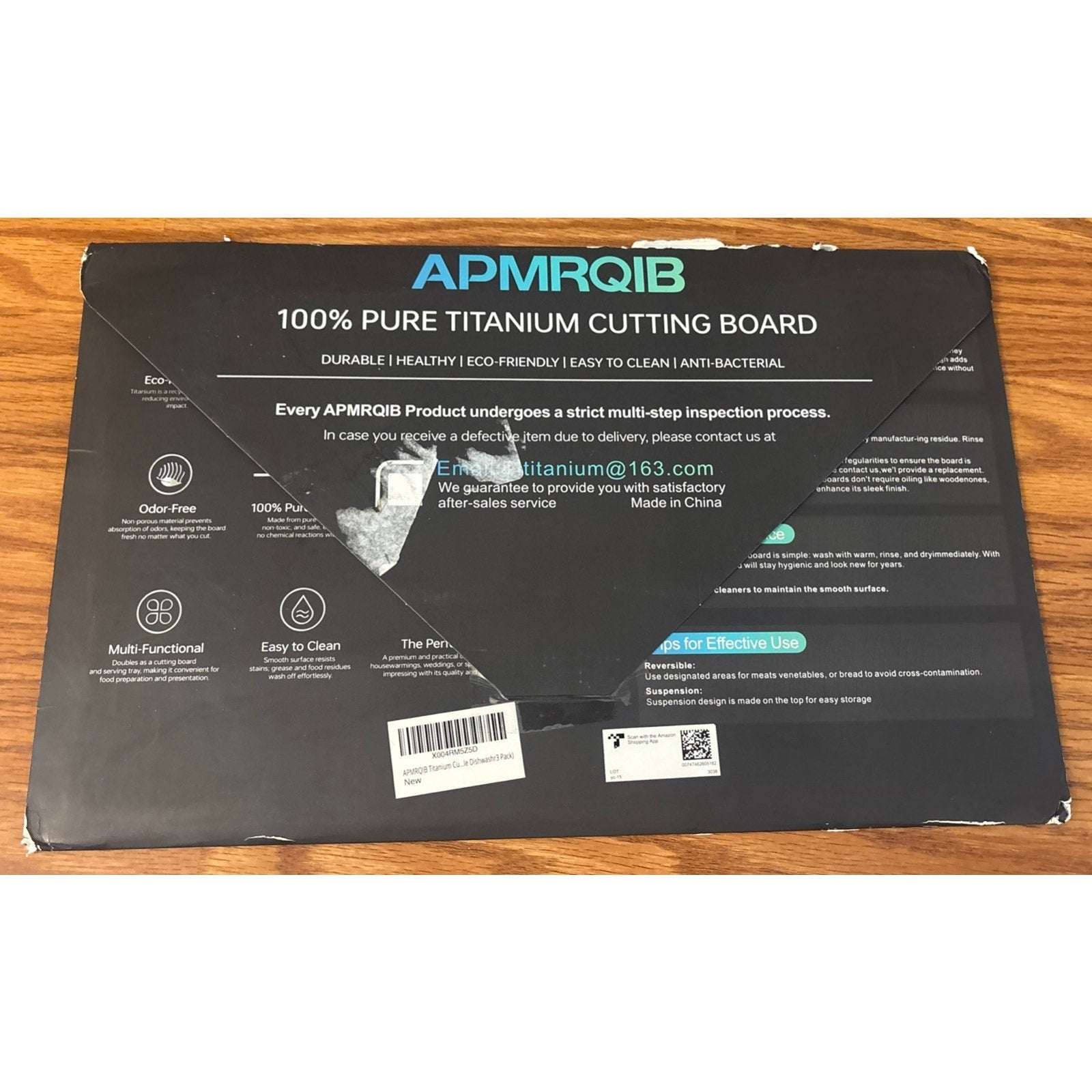 APMRQIB 3-Pack 100% Pure Titanium Cutting Boards Double Sided Dishwasher Safe