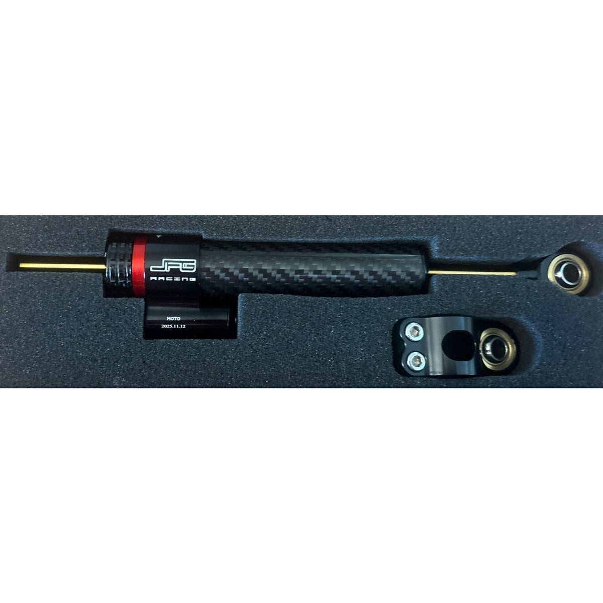 JFG Racing 10" Universal Motorcycle Steering Damper Stabilizer Carbon Fiber