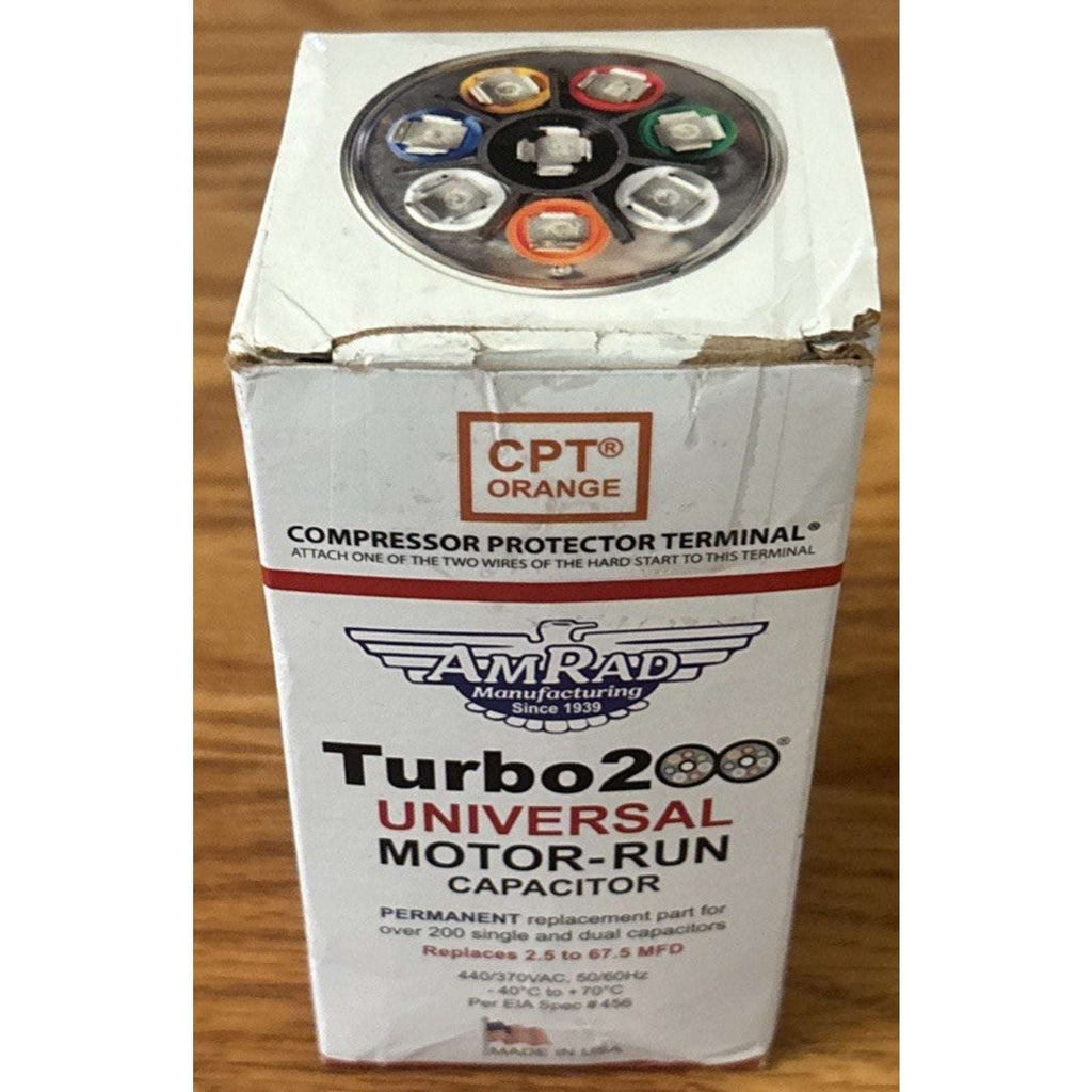 NEW Turbo 200 Motor Run Capacitor Amrad Universal 2.5-67.5 MFD Capacitor
