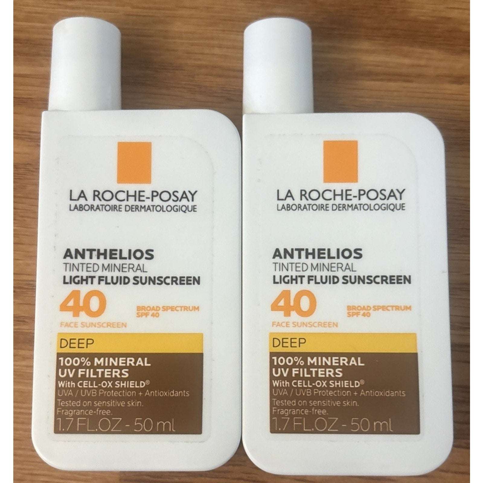 2 x La Roche-Posay Anthelios Tinted Face Sunscreen Deep SPF 40 w/ CELL-OX SHIELD