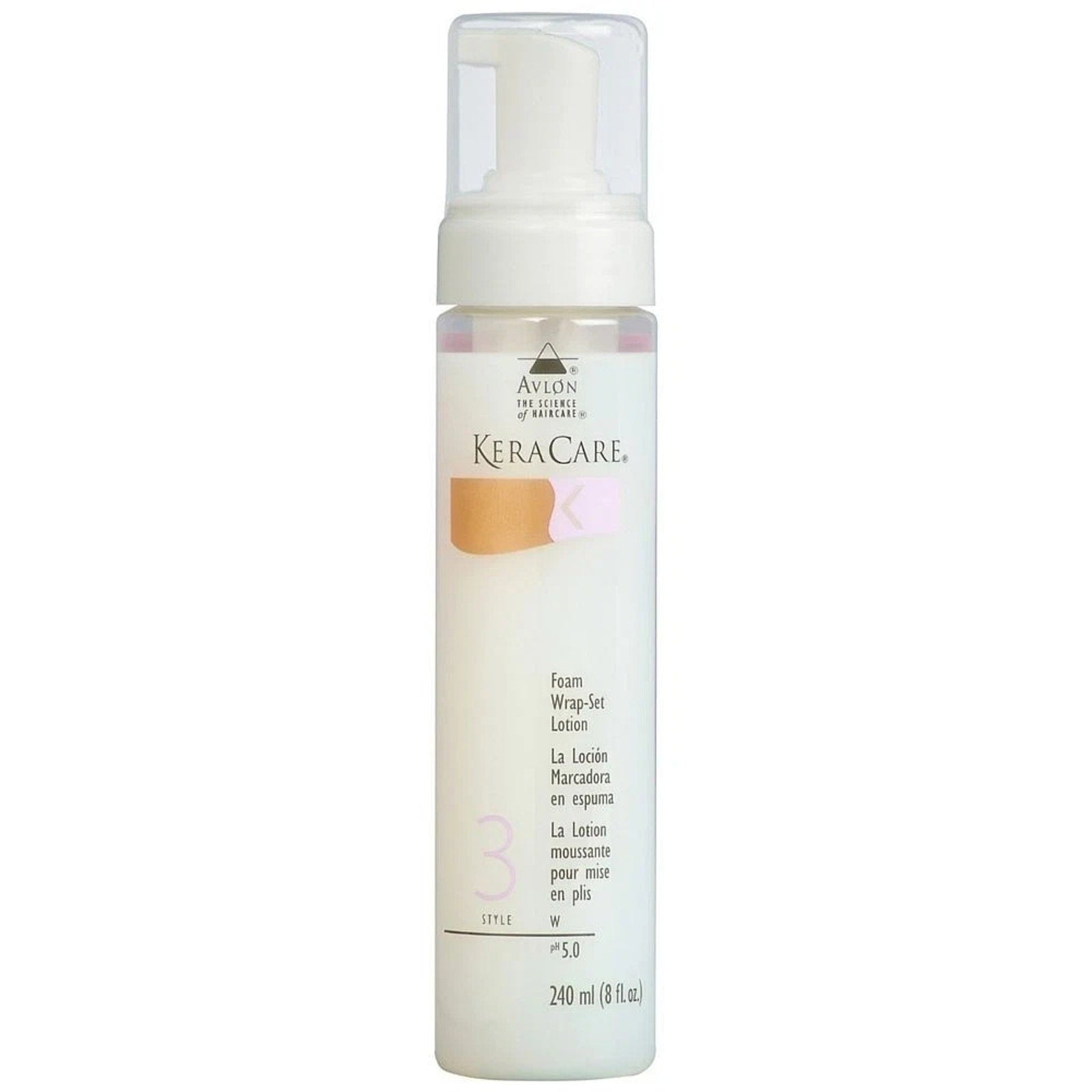 Avlon Keracare Foam Wrap-Set Lotion 8oz/240ml Heat Activated Conditioner