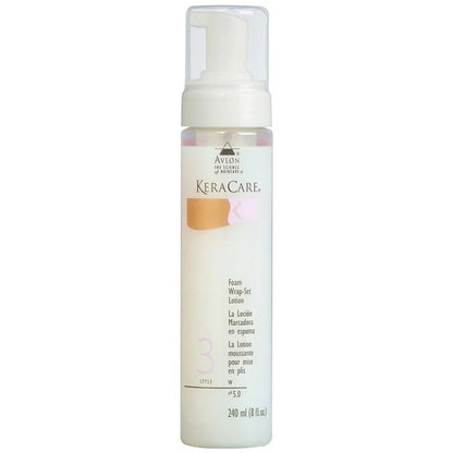 Avlon Keracare Foam Wrap-Set Lotion 8oz/240ml Heat Activated Conditioner