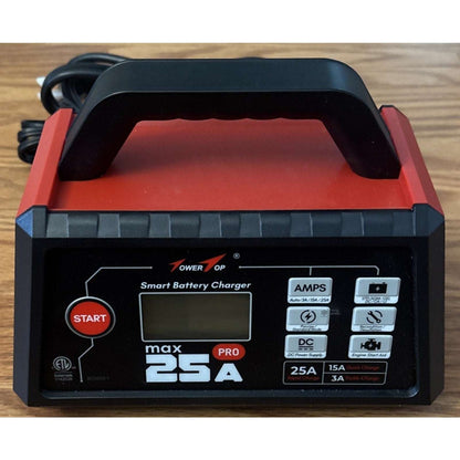 TowerTop 25A PRO Max 3/15/25A 12V Smart Battery Charger AGM Lithium(LiFePO4)