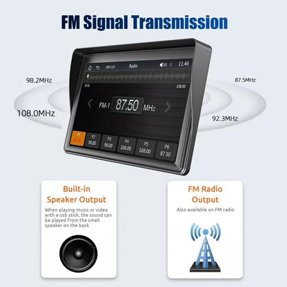 7" Portable Bluetooth Touchscreen Car Stereo Carplay & Android Auto MirrorLink