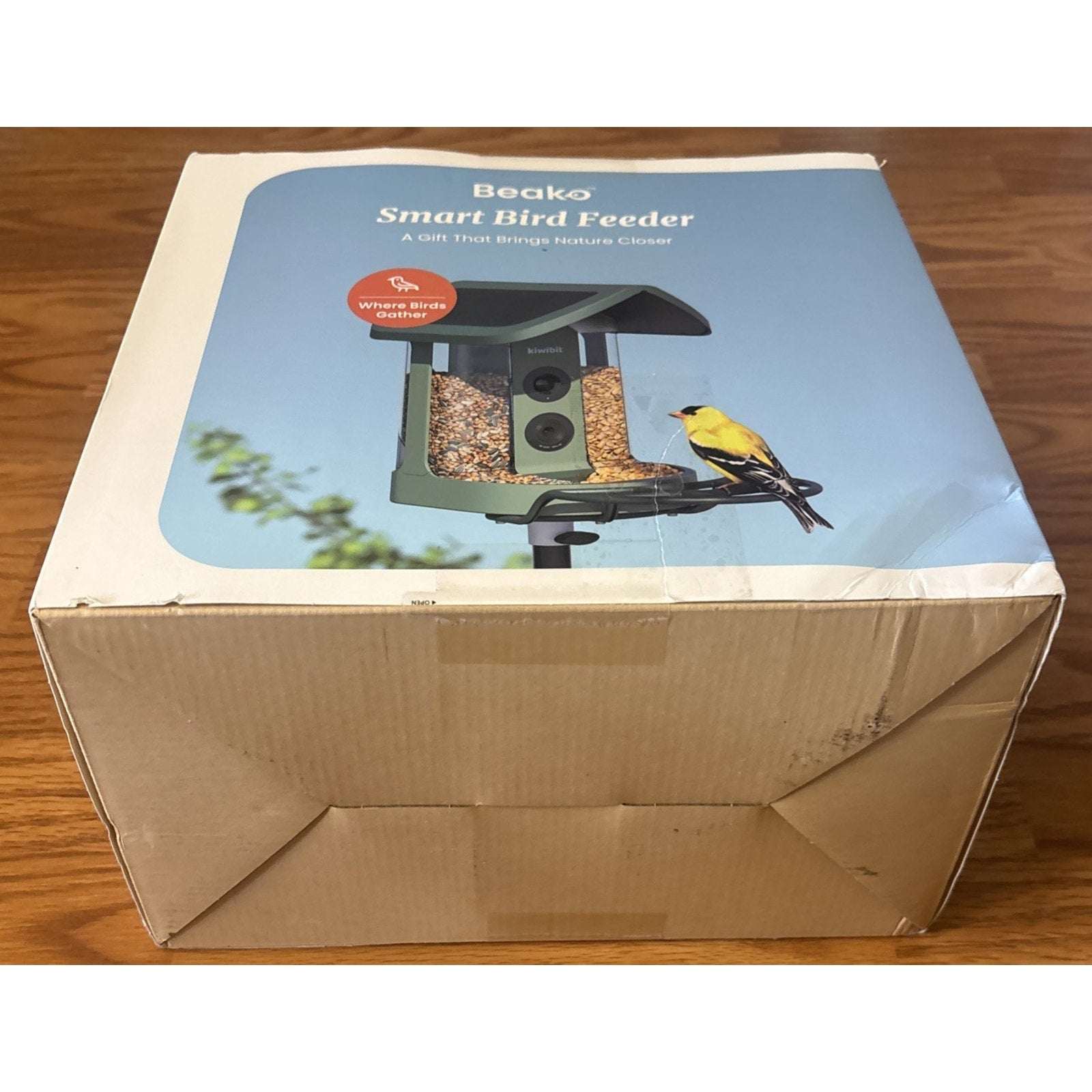 Kiwibit Beako Solar Smart Bird Feeder w Camera, 4K UHD Video, 2-Way Audio, AI ID