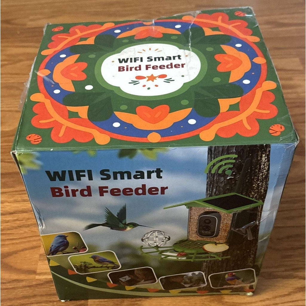 WIFI Solar Powered IP66 Smart Bird Feeder 2K HD Video Camera, Mic & AI Indentify