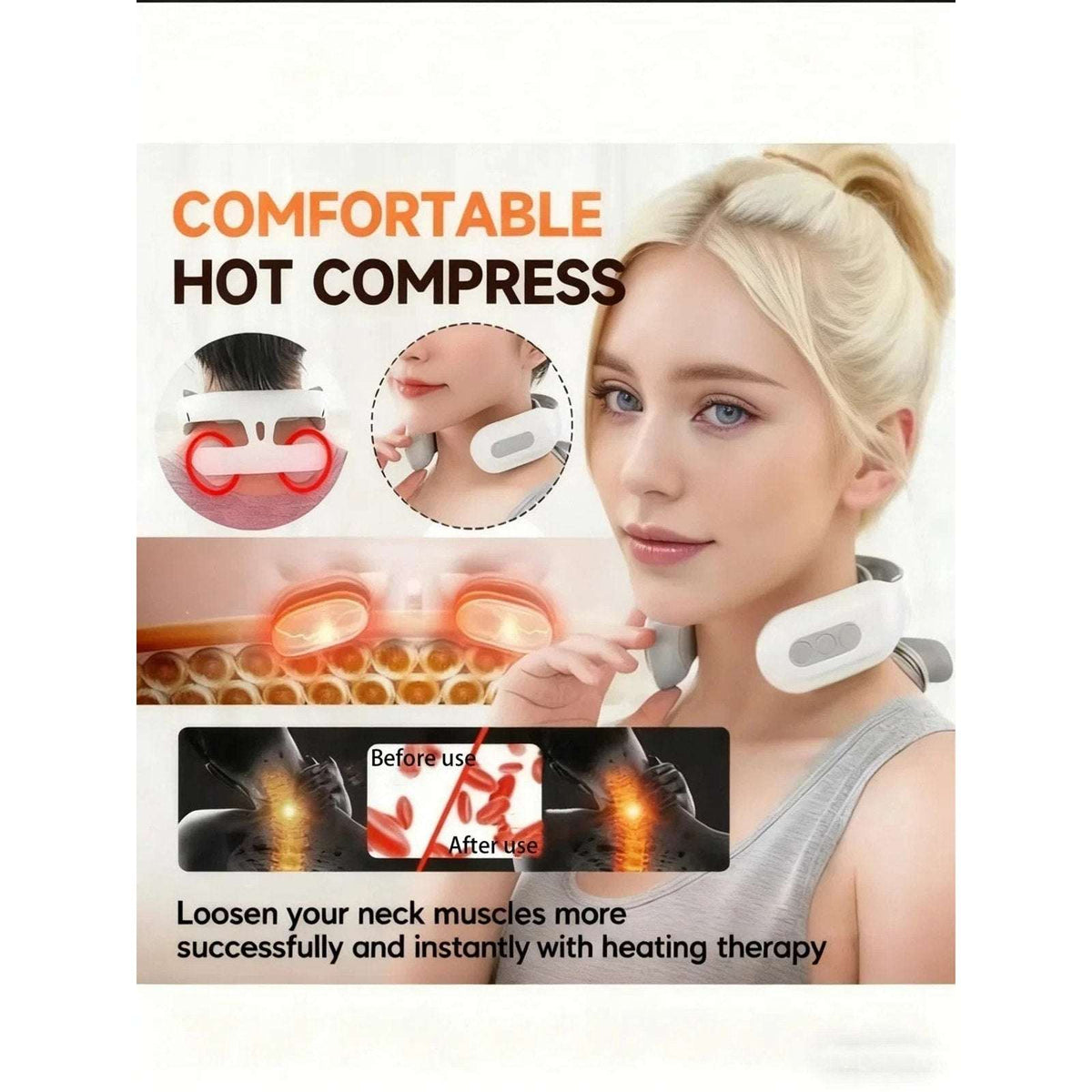 Vitality Magic Pro 2.0 Neck Massager, 4-Head, 6 Mode Massage, 16 Levels w/ Heat