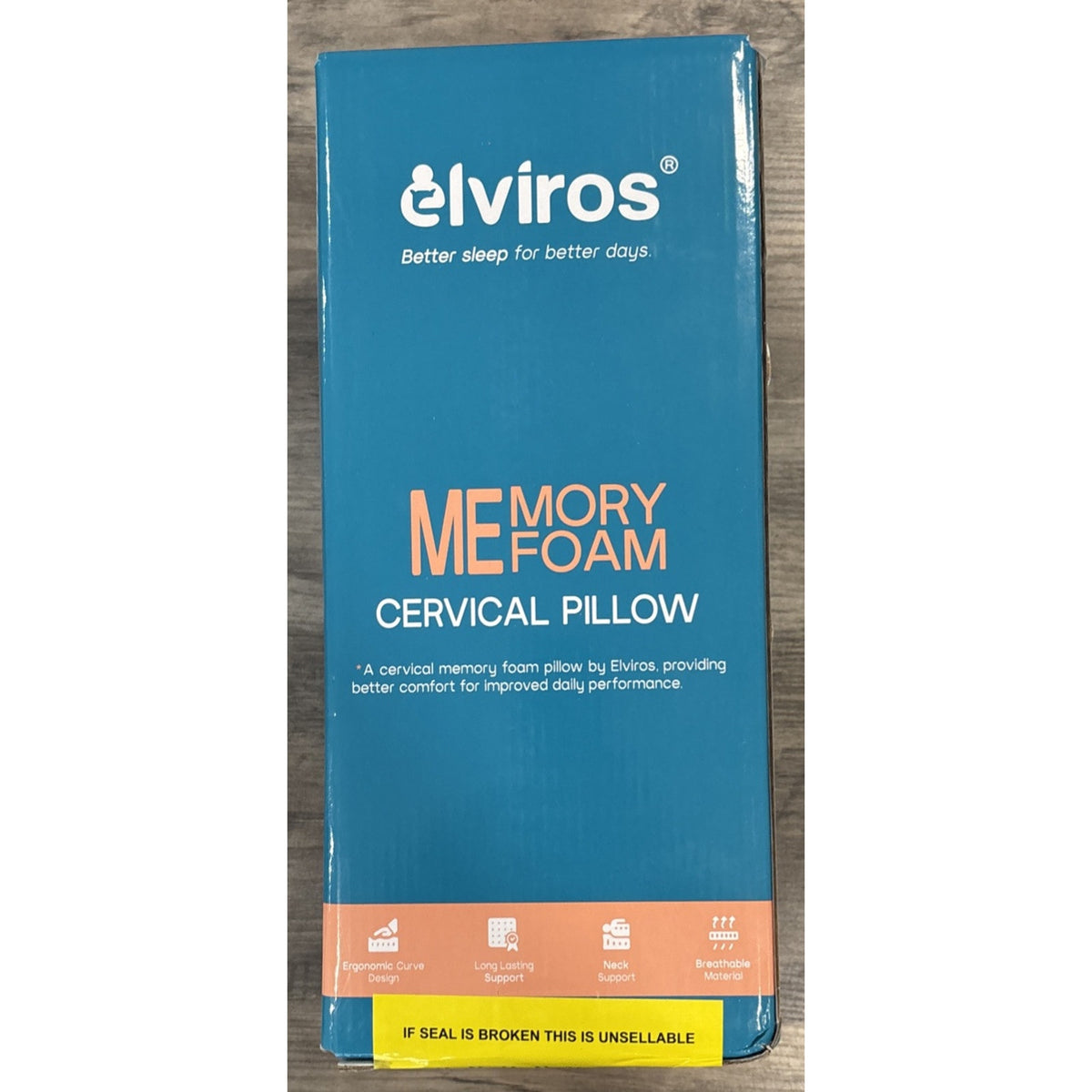 Elviros Cervical Memory Foam Pillow Neck & Shoulder Pain Ergonomic All Sleepers