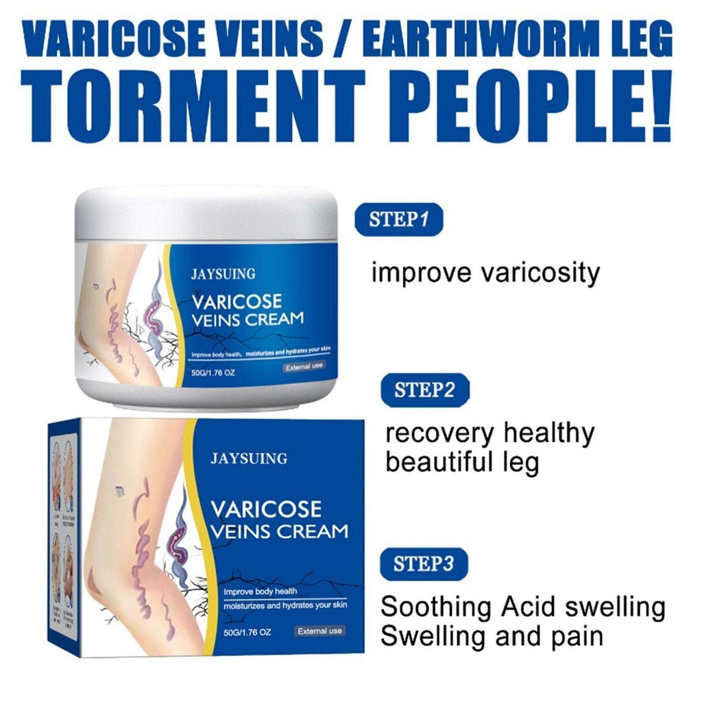 Varicose Veins Cream, Spider Veins Leg Fatigue Repair Cream, 50G/1.76oz