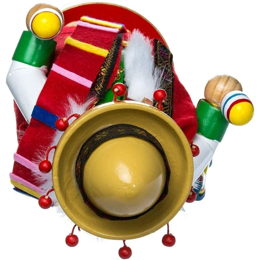 Kurt Adler Chubby Mexican Wooden Nutcracker Christmas Handcrafted 10.25 Inch