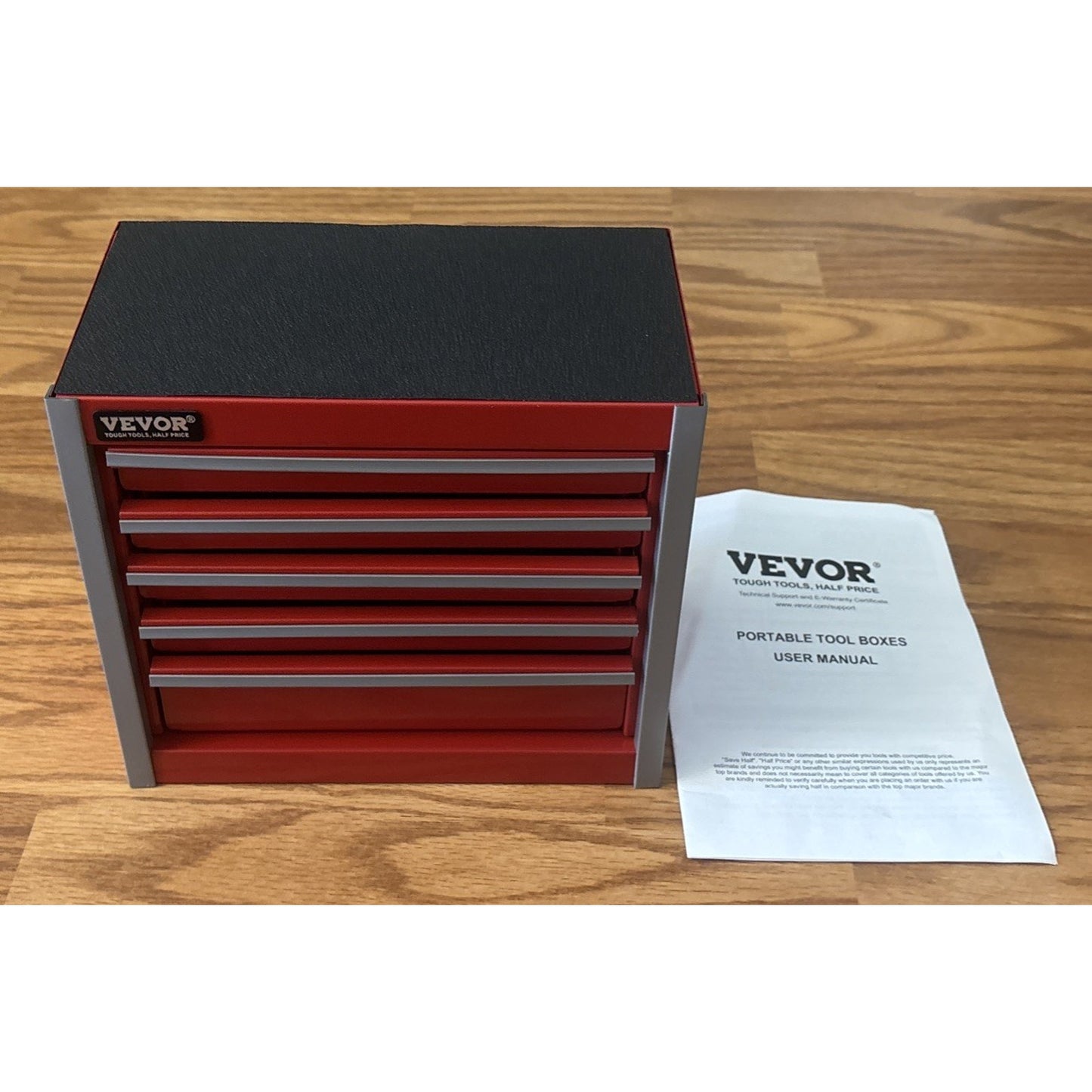 VEVOR Portable Metal Steel Tool Box 8.6" 5 Drawers Organizer for Garage Workshop