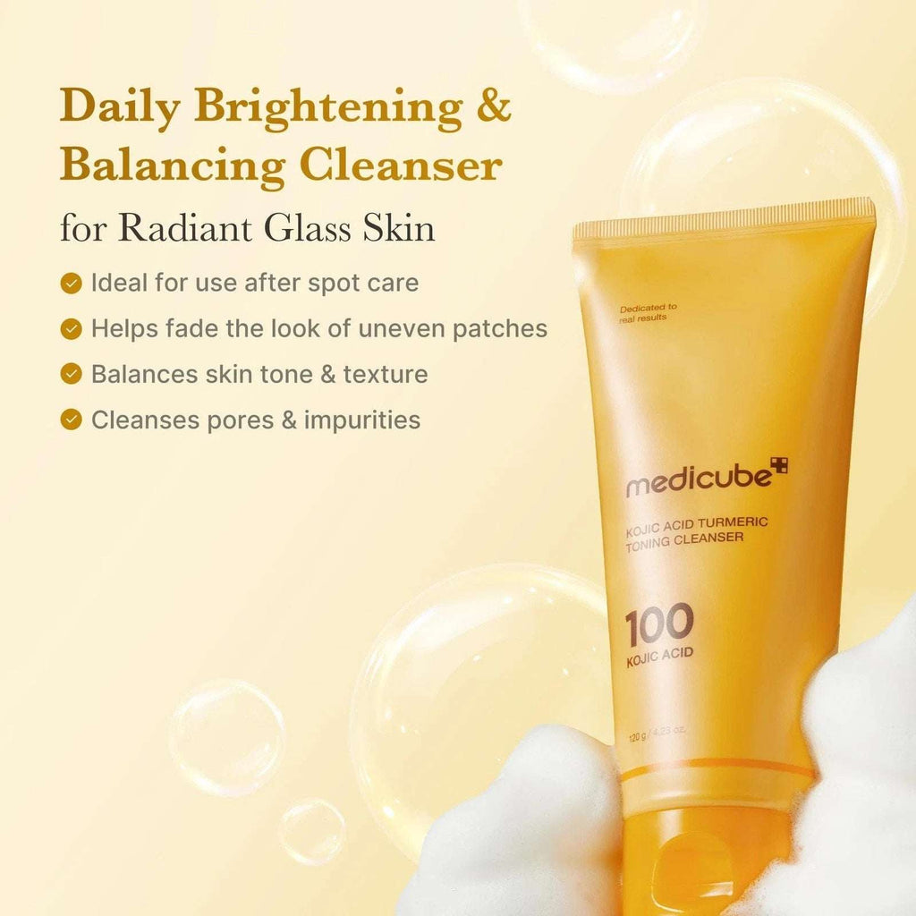 MEDICUBE Kojic Acid Turmeric Toning Cleanser, 4.23 oz New/Sealed EXP 12/2027