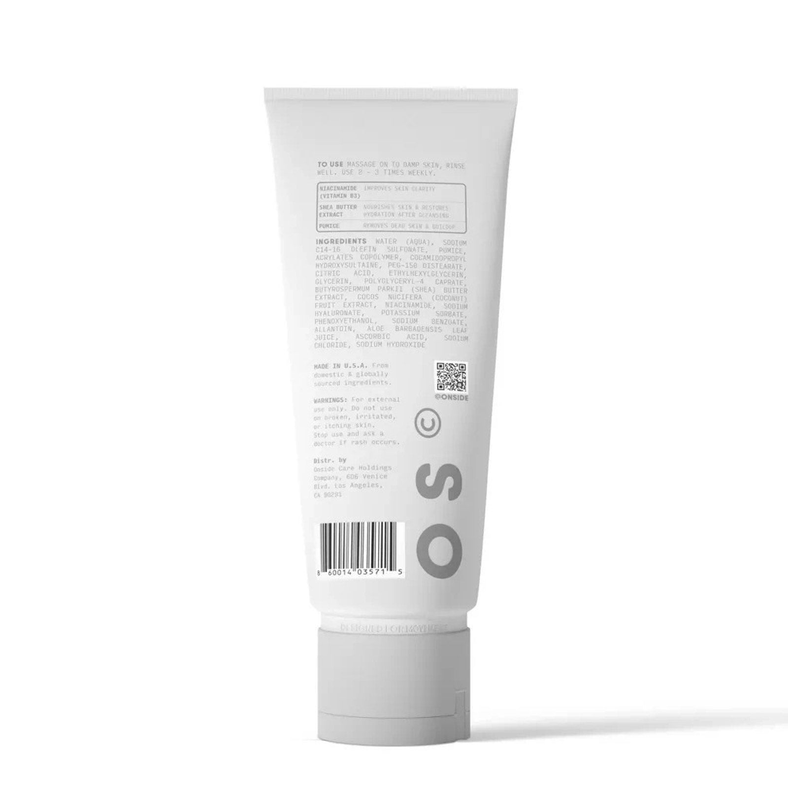 ONSIDE Face Exfoliating Wash - Fragrance Free - Aluminum Free - 6.76 fl oz