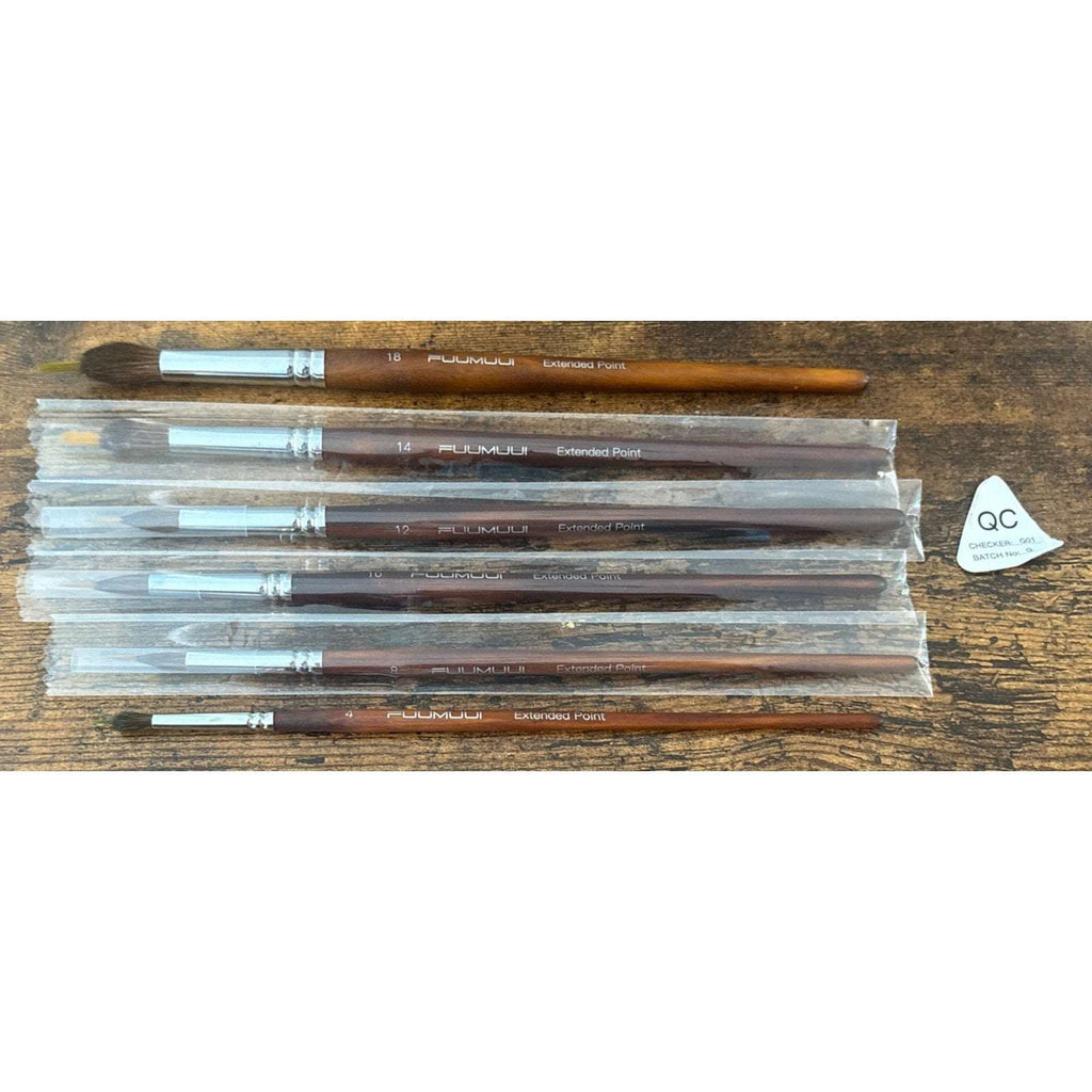 Fuumuui 6Pc Needle Point Brushes Professional Watercolor Brush Set